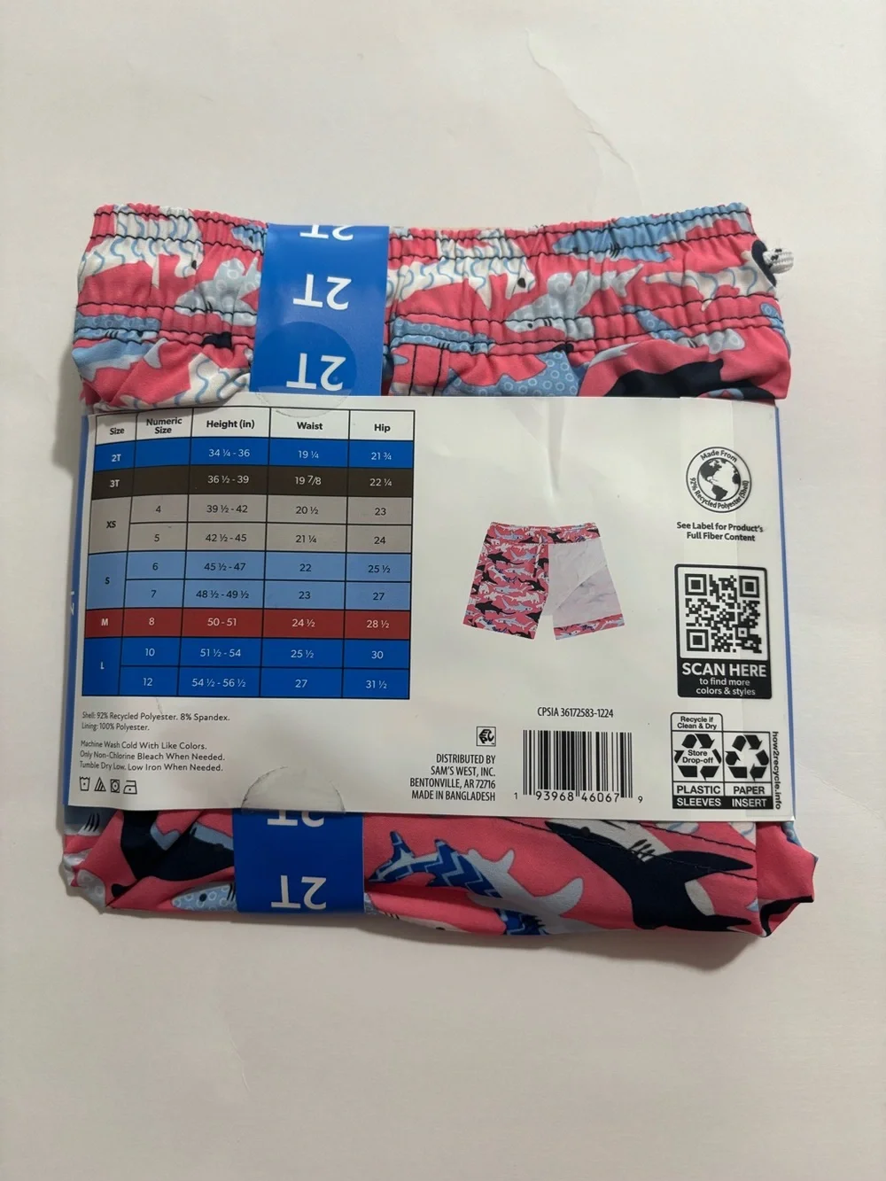Members Mark Boys Swim Trunk Size 2T